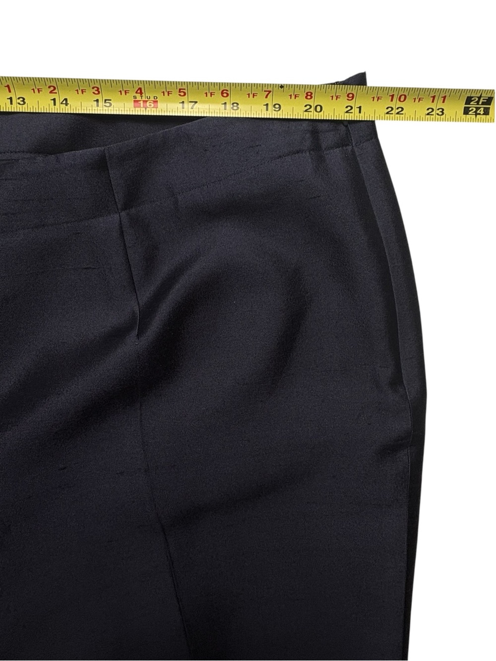 NWT Talbots Signature Silk Wool Ankle Pants Navy Blue 20W Side Zip - Picture 4 of 10